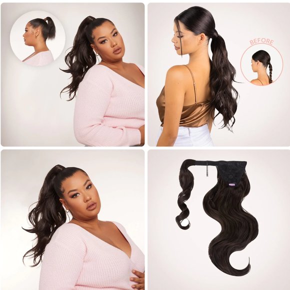 18 inch clip-in ponytail extension - Insert Name Here - Jordynn - Picture 1 of 3